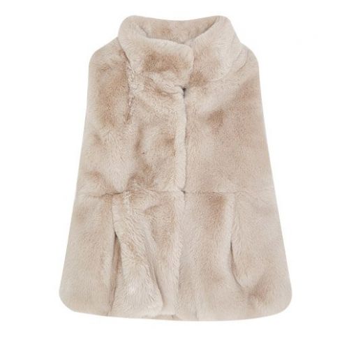 Girl Taupe Faux Fur Gilet 94025 by Mayoral from Hurleys
