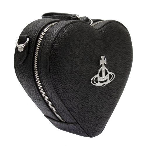 Vivienne Westwood Black Johanna Heart Crossbody Bag