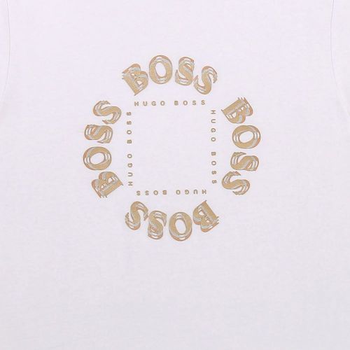 Boys White Triple Gold S/s T Shirt 83904 by BOSS from Hurleys