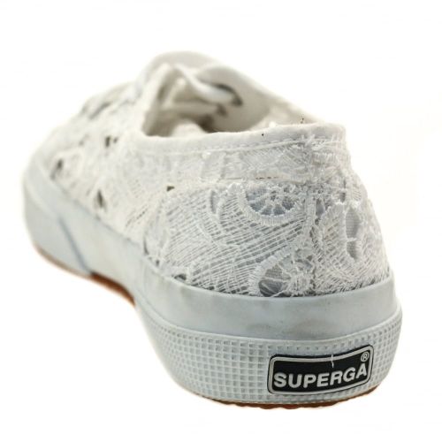Womens White 2750 Macramew Lace Trainers 42271 by Superga from Hurleys