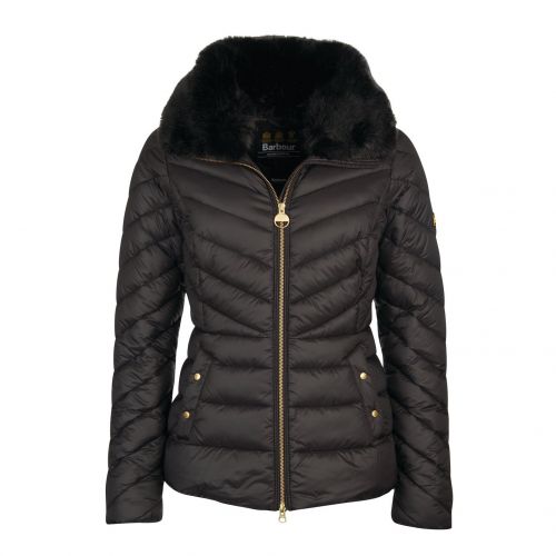 Womens Black Simoncelli Quilted Jacket 97278 by Barbour International from Hurleys