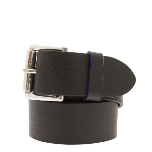 Mens Black Leather Stitch Belt 28706 by PS Paul Smith from Hurleys