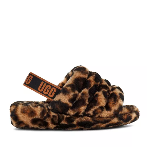 Womens Butterscotch UGG Slippers Fluff Yeah Slide Panther 98003 by UGG from Hurleys