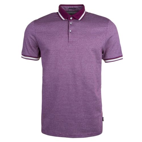 Mens Mid Blue Poodal Stripe Detail S/s Polo Shirt 23645 by Ted Baker from Hurleys