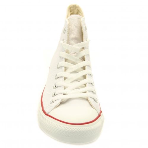 White Leather Chuck Taylor All Star Hi 61497 by Converse from Hurleys