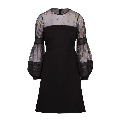 Womens Black Paulette Embroidered Sleeve Dress 51083 by French Connection from Hurleys