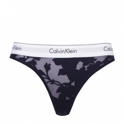 Womens Navy Shoreline Floral Burnout Thong 39082 by Calvin Klein from Hurleys