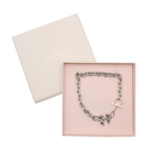 Womens Silver Roseia Bow Chain Necklace 95883 by Ted Baker from Hurleys