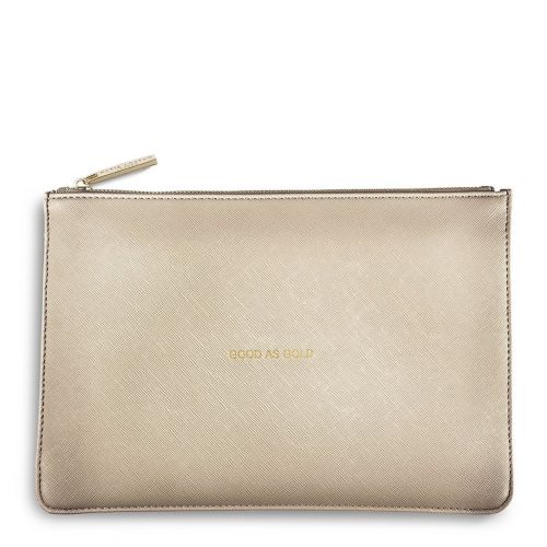 Womens Metallic Gold Good As Gold Perfect Pouch 81626 by Katie Loxton from Hurleys