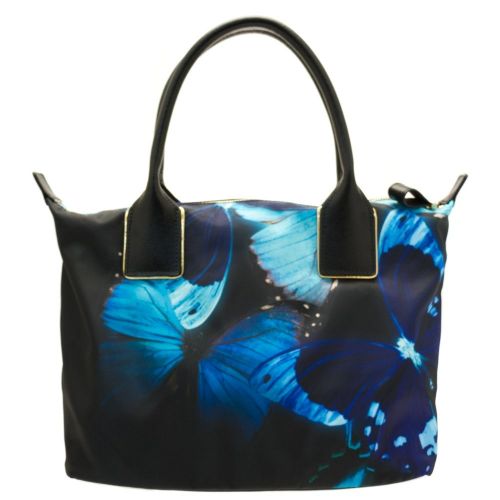Womens Black Butterfly Collective Tarika Nylon Small Tote Bag 63156 by Ted Baker from Hurleys