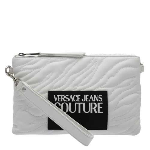 Womens White Animal Quilted Pouch Crossbody Bag 55110 by Versace Jeans Couture from Hurleys