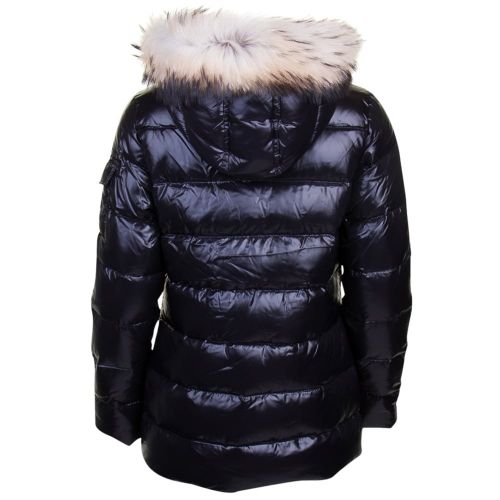 Womens Black Authentic Fur Shiny Jacket 13966 by Pyrenex from Hurleys