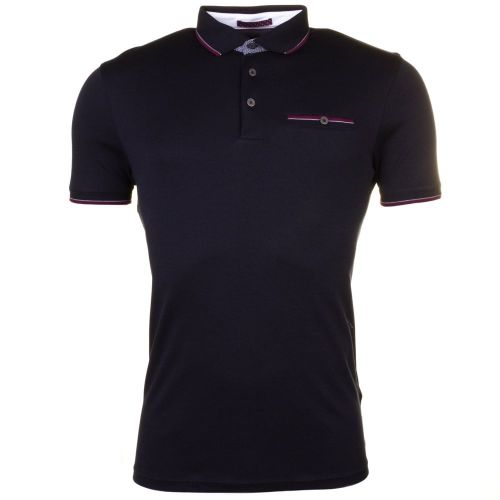 Mens Navy Kiwi Tipped Pocket S/s Polo Shirt 61436 by Ted Baker from Hurleys