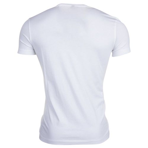 Mens White Chest Logo S/s T Shirt 11007 by Armani Jeans from Hurleys