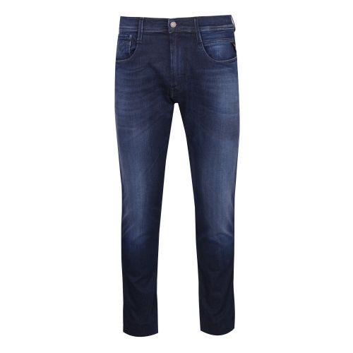 Mens Dark Blue Wash Anbass Hyperflex Slim Fit Jeans 50191 by Replay from Hurleys