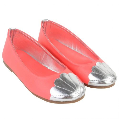 Girls Pink Scalloped Ballet Pumps 32997 by Billieblush from Hurleys