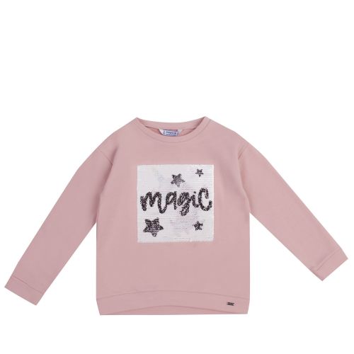 Girls Crystal Pink Magic Unicorn Sequin Sweat Top 48404 by Mayoral from Hurleys