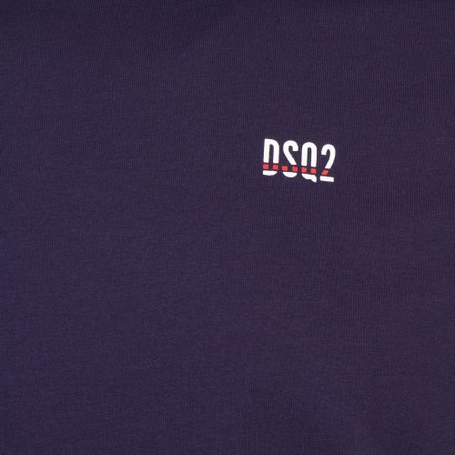 Mens Navy Cut Through Logo S/s T Shirt 59215 by Dsquared2 from Hurleys