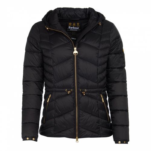 Womens Black Ace Hooded Quilted Jacket 51319 by Barbour International from Hurleys