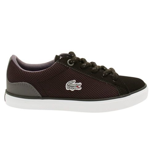 Child Black & Dark Grey Lerond Trainers (10-1) 14315 by Lacoste from Hurleys