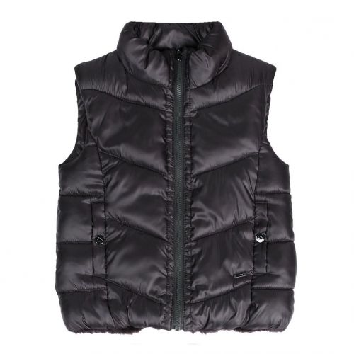 Girls Charcoal Reversible Padded Gilet 97676 by Mayoral from Hurleys