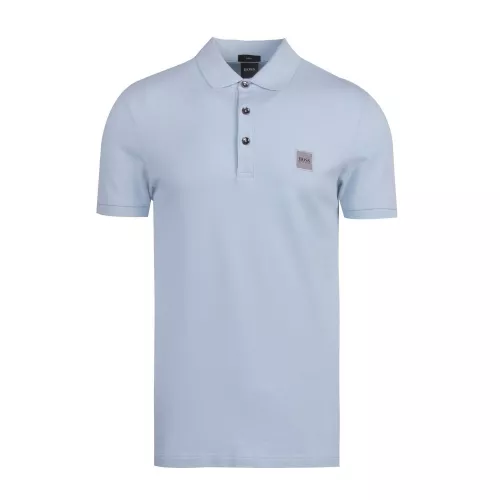 Casual Mens Light Blue Passenger Slim Fit S/s Polo Shirt 73669 by BOSS from Hurleys