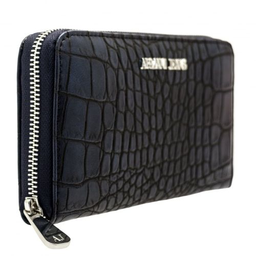 Womens Blue Croc Effect Purse 59142 by Armani Jeans from Hurleys