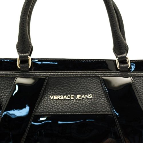 Womens Black Patent Panel Detail Shopper Bag 68078 by Versace Jeans from Hurleys
