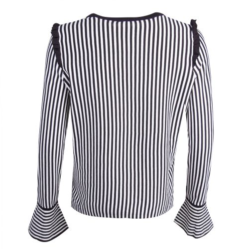 Casual Womens Blue Idindy Stripe Knitted Top 28565 by BOSS from Hurleys