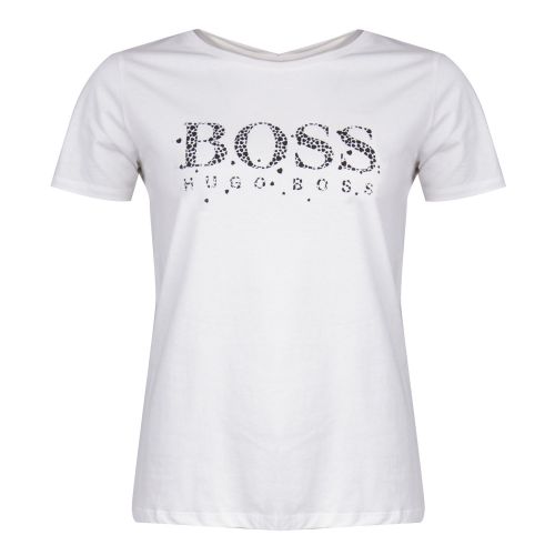 Casual Womens White Telelogo S/s T Shirt 28587 by BOSS from Hurleys