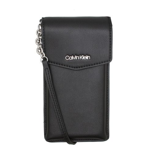 Womens Black Phone Pouch Chain Crossbody Bag 51893 by Calvin Klein from Hurleys