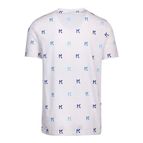 Mens White All Over Logo S/s T Shirt 93395 by Karl Lagerfeld from Hurleys