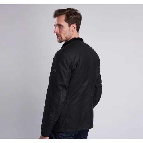Mens Black Weir Waxed Jacket 12303 by Barbour International from Hurleys