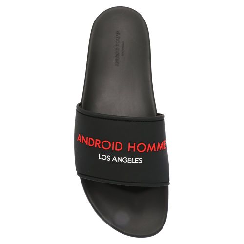 Mens Black/Red Laguna Slides 108406 by Android Homme from Hurleys