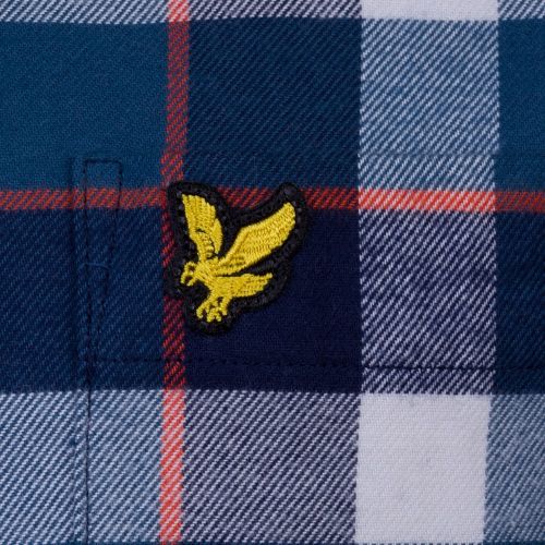 Mens Off White Check Flannel L/s Shirt 64932 by Lyle and Scott from Hurleys
