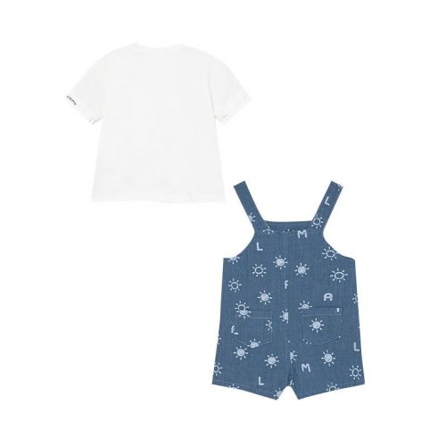 Baby White/Blue Top & Dungarees Set 82115 by Mayoral from Hurleys