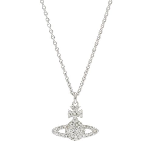 Womens Silver Crystal Grace Bas Relief Pendant Necklace 54491 by Vivienne Westwood from Hurleys