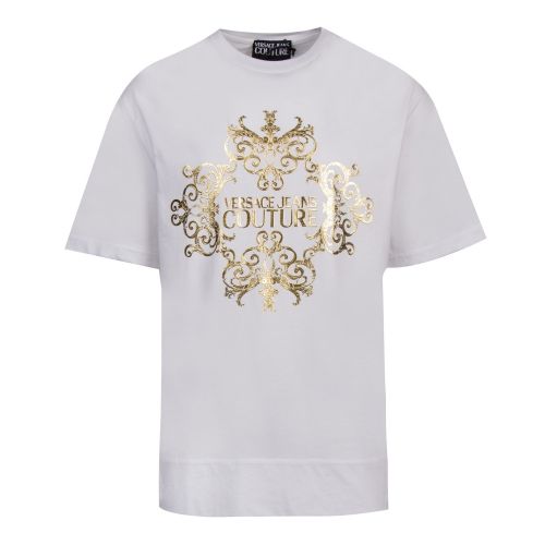 Mens White Branded Foil Print S/s T Shirt 53892 by Versace Jeans Couture from Hurleys