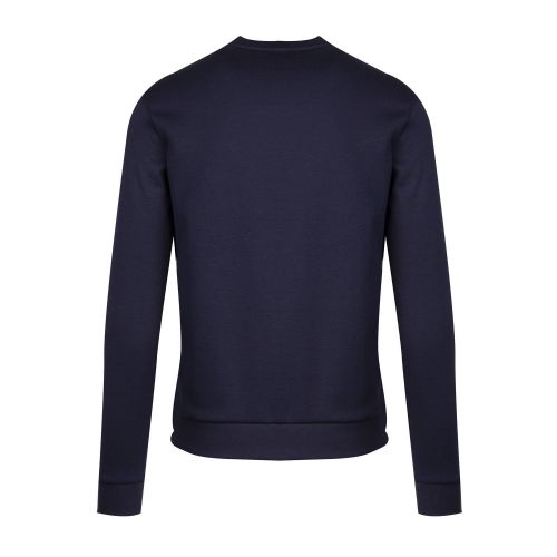 Athleisure Mens Navy/White Salbo Crew Sweat Top 74073 by BOSS from Hurleys