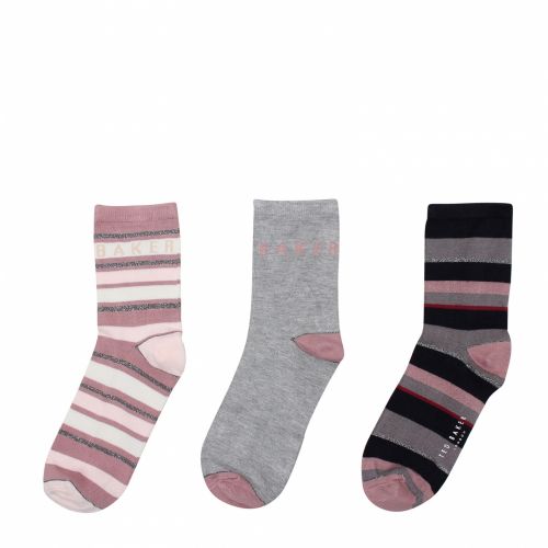 Womens Light Grey/Pink Melpa 3 Pack Sock Gift Set 50700 by Ted Baker from Hurleys