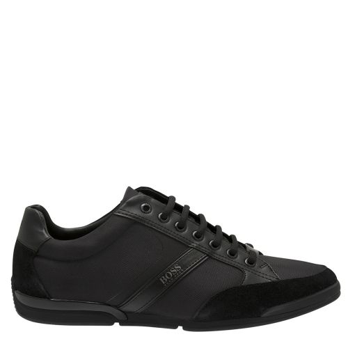 Athleisure Mens Black Saturn_Lowp Trainers 37933 by BOSS from Hurleys