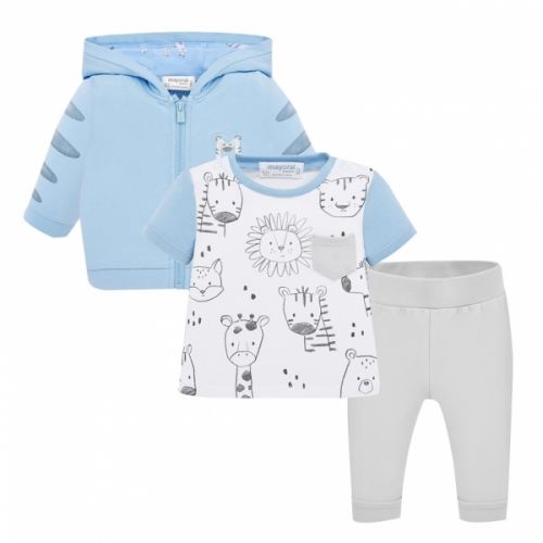 Baby Blue Bay Animal 3 Piece Tracksuit 58194 by Mayoral from Hurleys