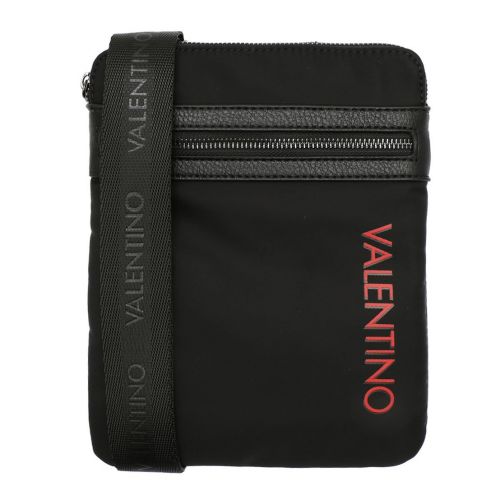 Mens Black/Red Ash Flat Crossbody Bag 96208 by Valentino from Hurleys