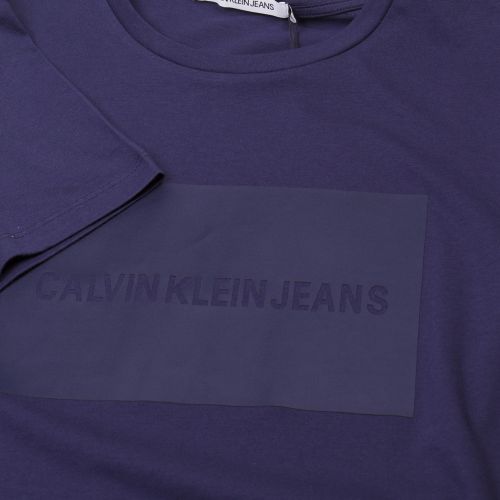 Womens Navy Institutional Satin Box Regular Fit S/s T Shirt 26524 by Calvin Klein from Hurleys