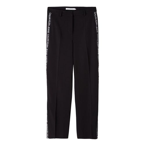 Womens Black Outline Logo Tape Wide Trousers 79696 by Calvin Klein from Hurleys