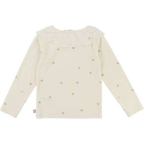 Girls White Frill & Hearts L/s T Shirt 28501 by Billieblush from Hurleys