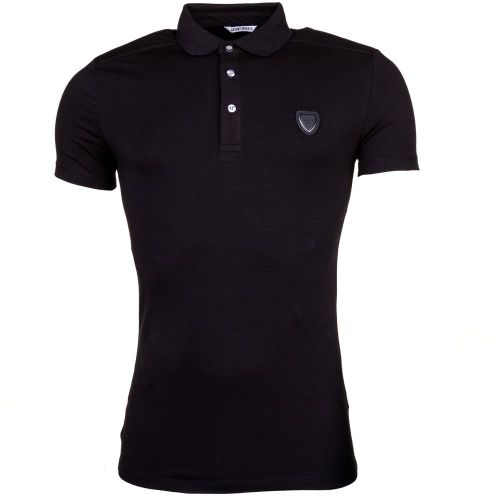 Mens Black Silver Label Shield S/s Polo Shirt 65187 by Antony Morato from Hurleys