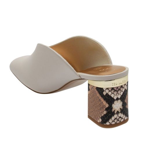 Womens White Kamiy Leather Mules 82555 by Ted Baker from Hurleys