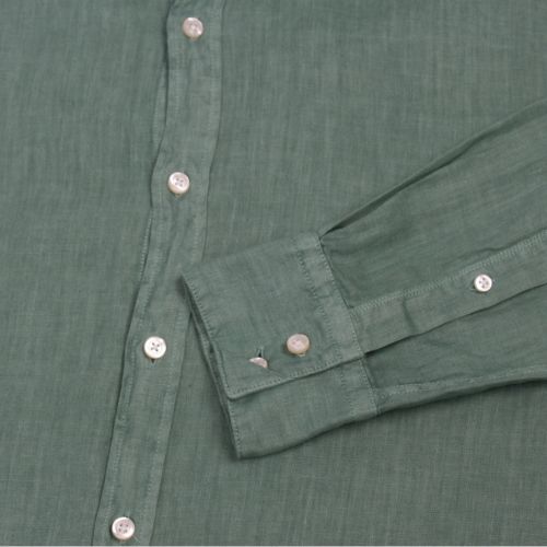 Casual Mens Green Relegant Linen L/s Shirt 44868 by BOSS from Hurleys