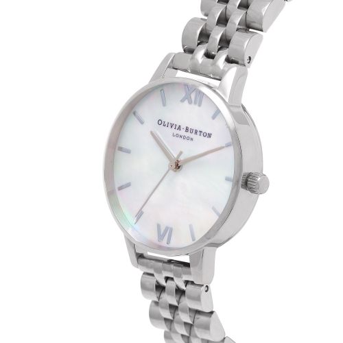 Womens Silver Mother of Pearl Bracelet Watch 54084 by Olivia Burton from Hurleys